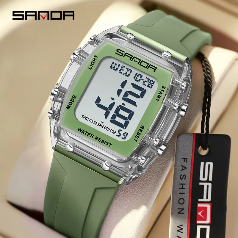 Sanda Digital Water Resistant Sports Watch Blue Silicone - Image 30