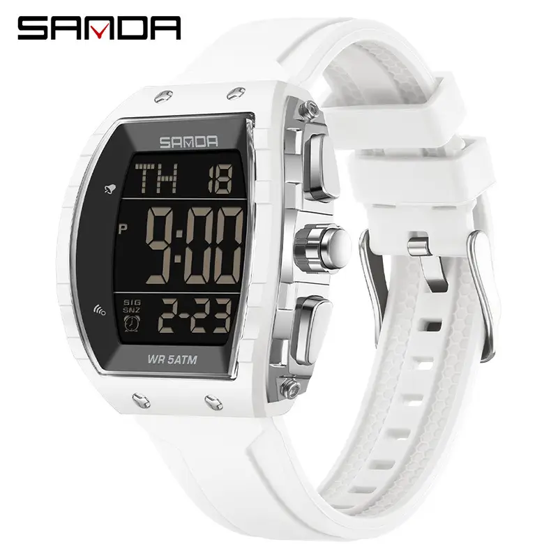 Sanda Digital Water Resistant Sports Watch Blue Silicone - Image 14