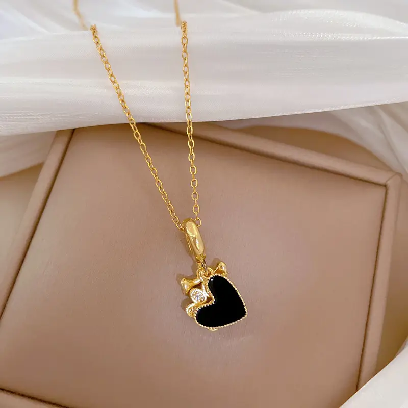 Love Puppy Paw Necklace for Women Gold Diamond Chain - Image 5