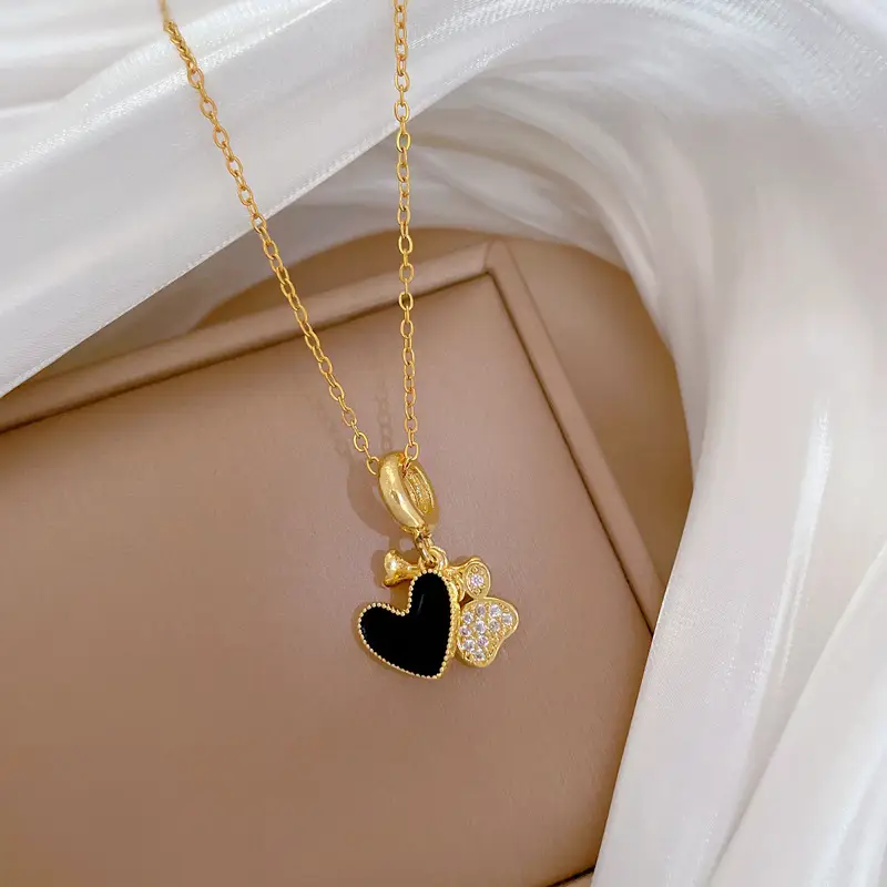 Love Puppy Paw Necklace for Women Gold Diamond Chain β feature 10