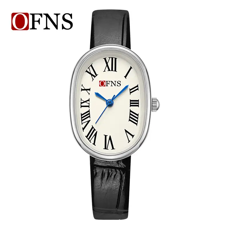 Women's Leather Strap Roman Numeral Quartz Watch - Image 11