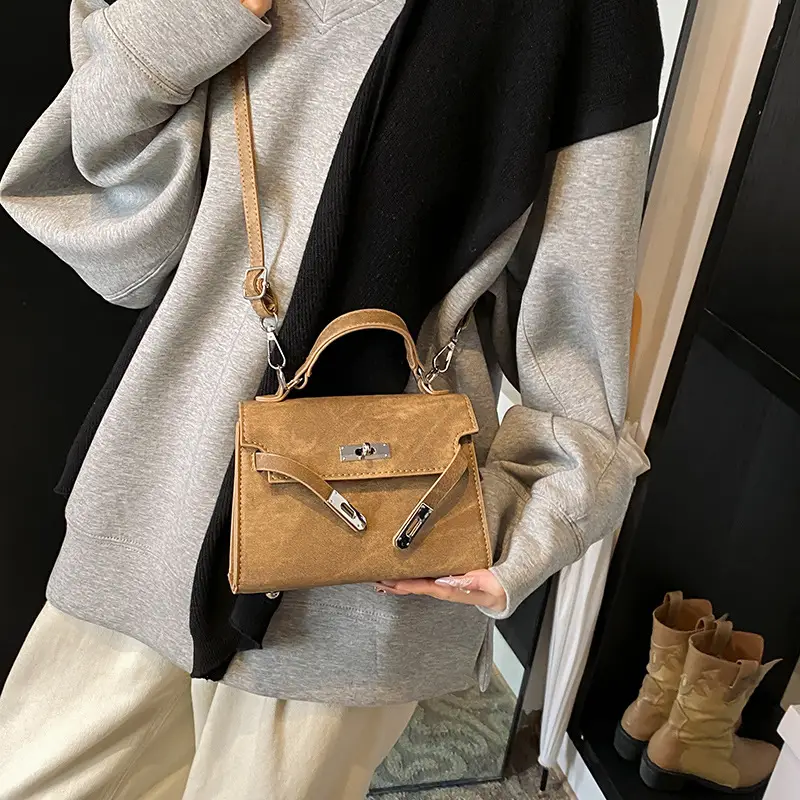 Women's Grey Plated Shoulder Bag 2024 New - Image 8