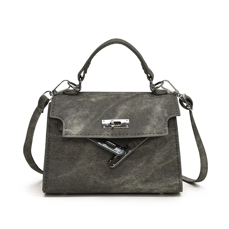 Women's Grey Plated Shoulder Bag 2024 New - Image 10
