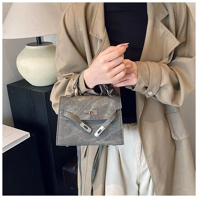 Women's Grey Plated Shoulder Bag 2024 New — feature 28
