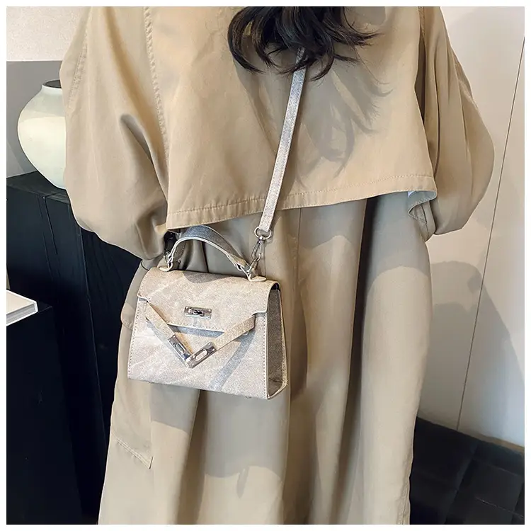 Women's Grey Plated Shoulder Bag 2024 New — feature 32