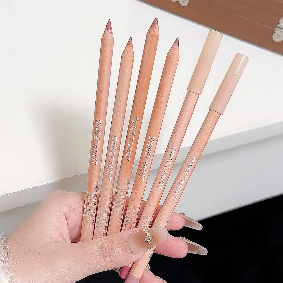 sweetmint Wooden Lip Liner Matte Natural Doodle Lip Makeup Low Saturation Nude Lip Liner Novice — feature 15