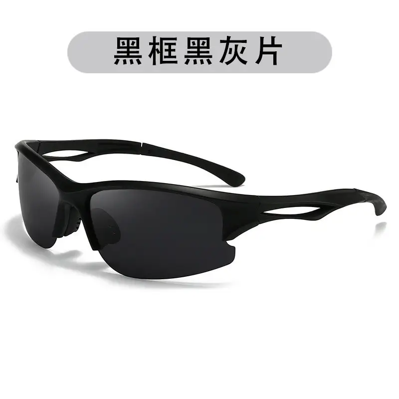 Women Polarized UV Sunglasses Black Frame Blue Silver - Image 9
