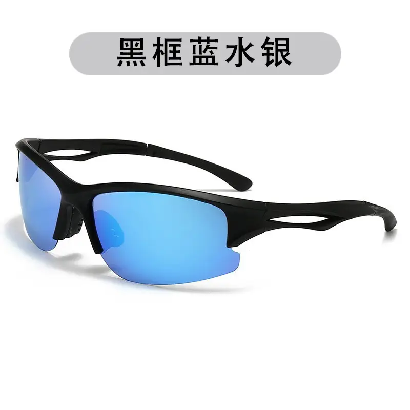 Women Polarized UV Sunglasses Black Frame Blue Silver - Image 10