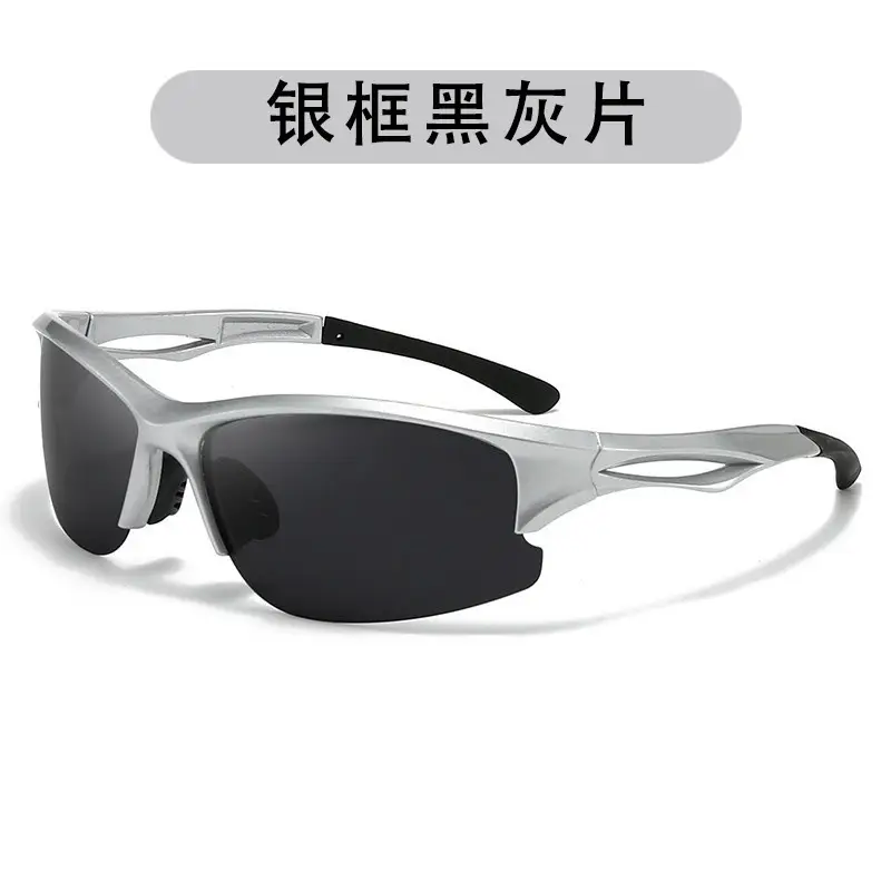 Women Polarized UV Sunglasses Black Frame Blue Silver - Image 11