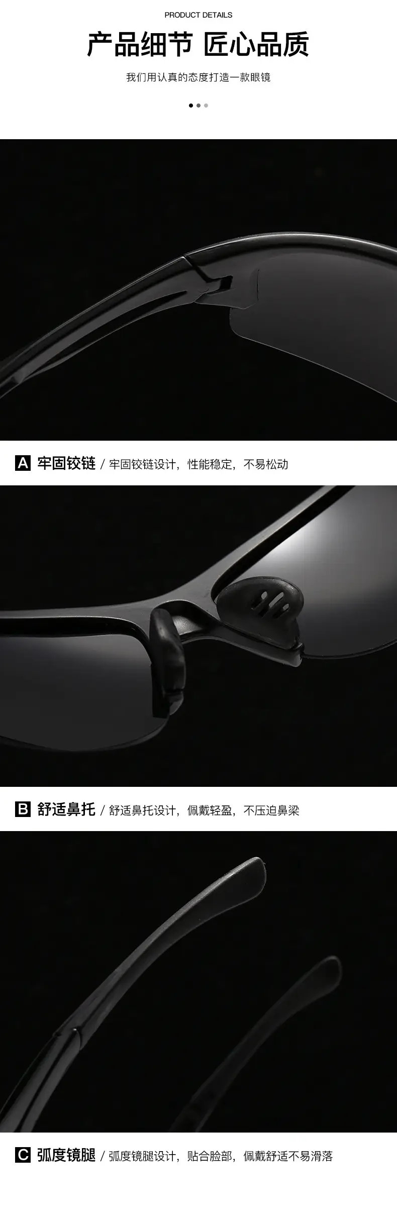 Women Polarized UV Sunglasses Black Frame Blue Silver β feature 10