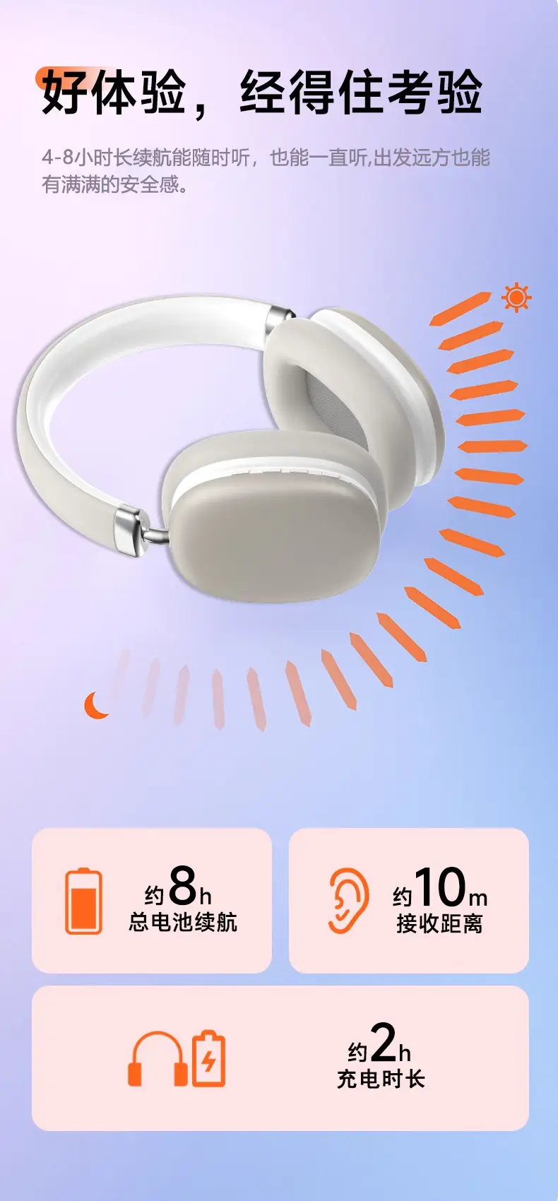 F18 Bluetooth Headset White Foldable Gaming E-Sports — feature 13