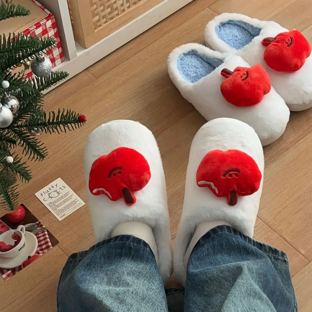 Winter home plush slippers cute cotton slippers women's 2024 new autumn and winter indoor plush cotton shoes - Image 4