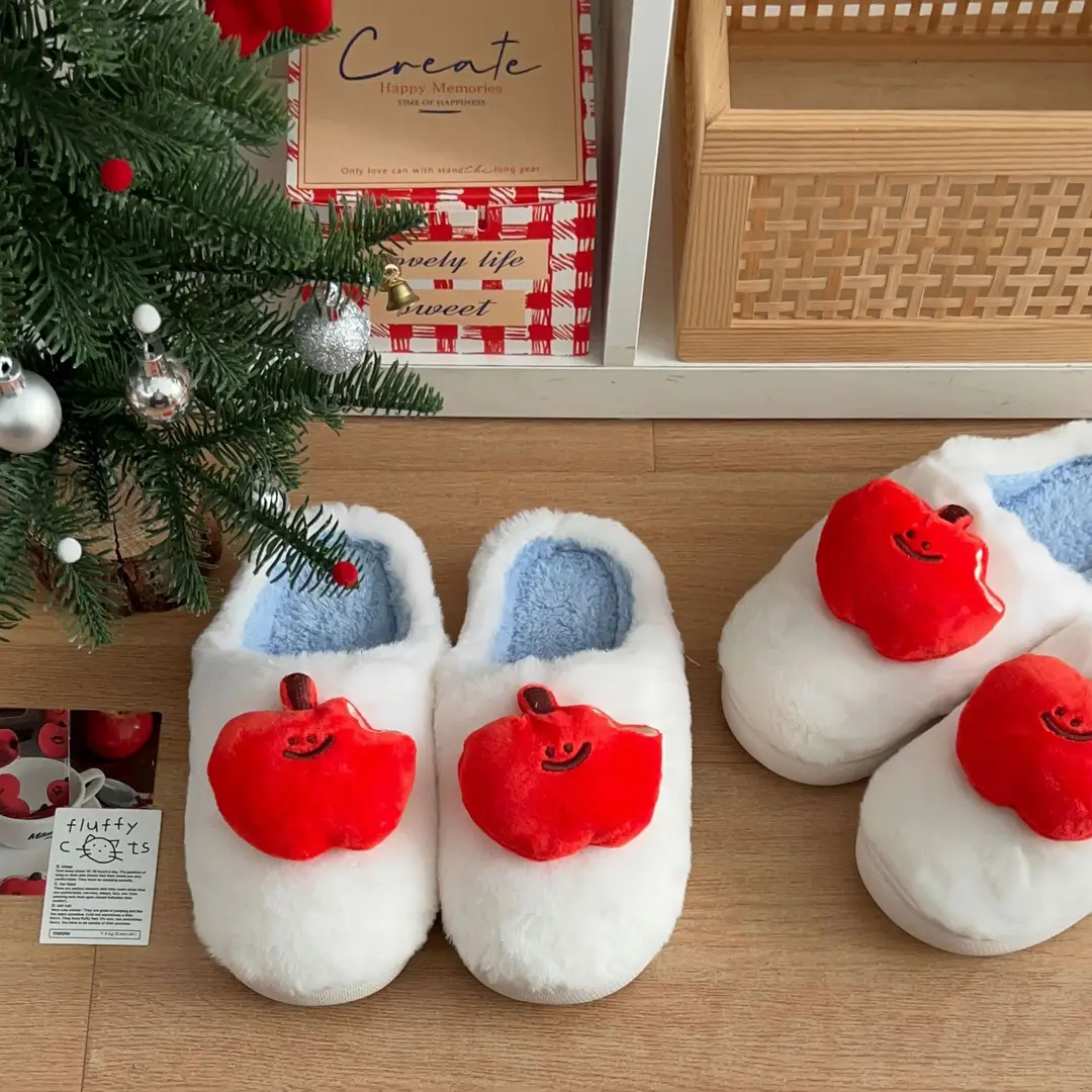Winter home plush slippers cute cotton slippers women's 2024 new autumn and winter indoor plush cotton shoes - Image 6