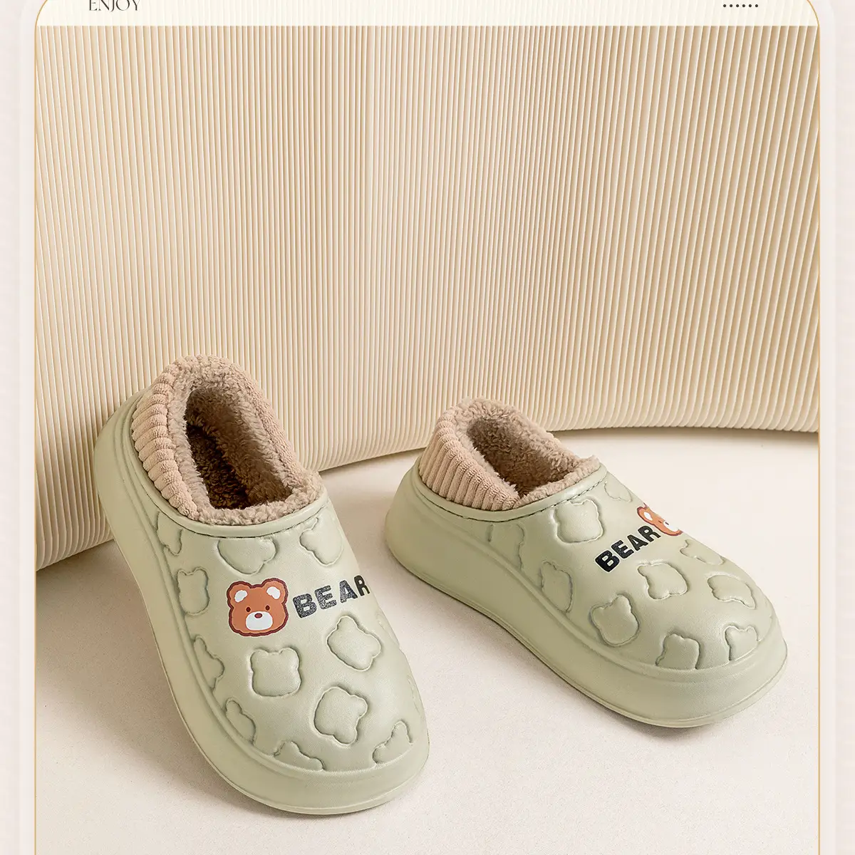 Women Winter Waterproof Velvet Slippers Cream 2025 — feature 12