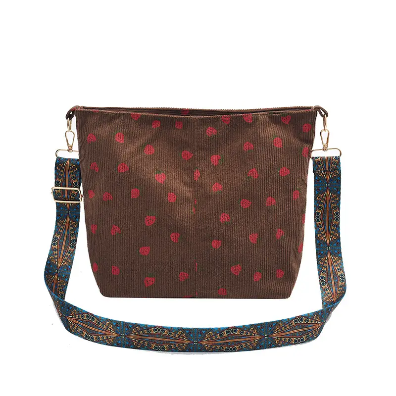 Strawberry Printed Tote Bag for Women - Image 9