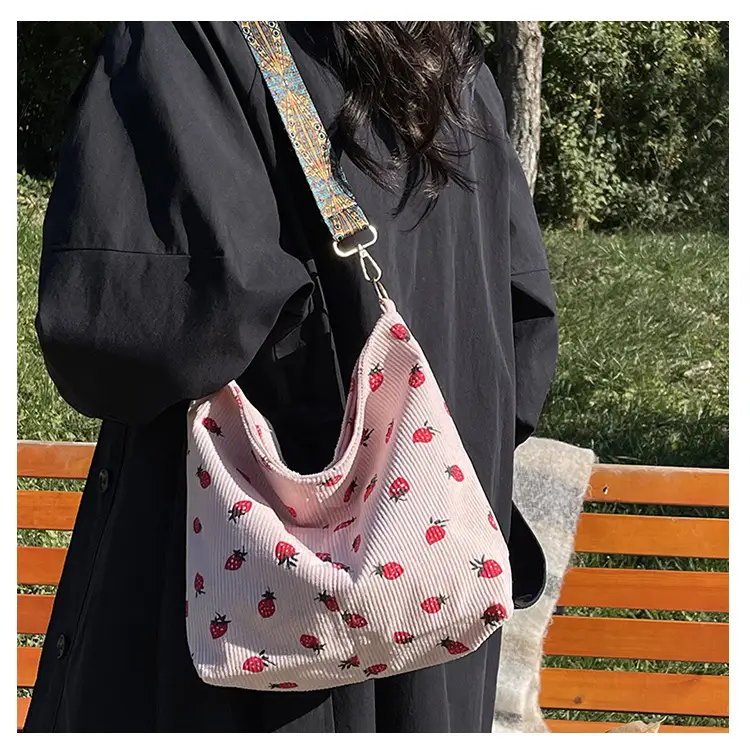 Strawberry Printed Tote Bag for Women — feature 10