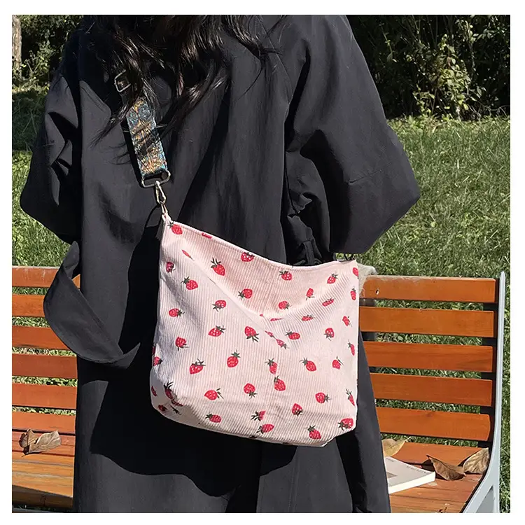 Strawberry Printed Tote Bag for Women — feature 12