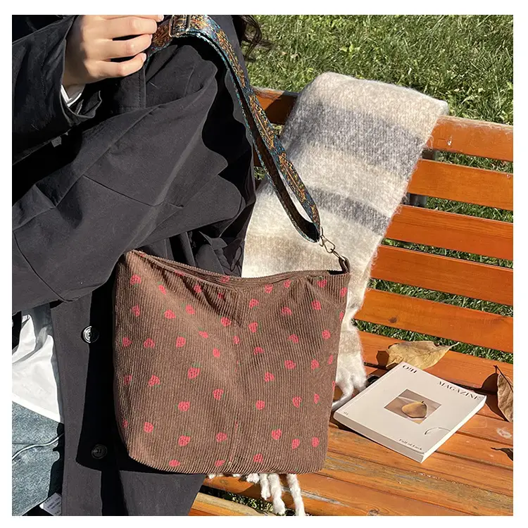 Strawberry Printed Tote Bag for Women — feature 13