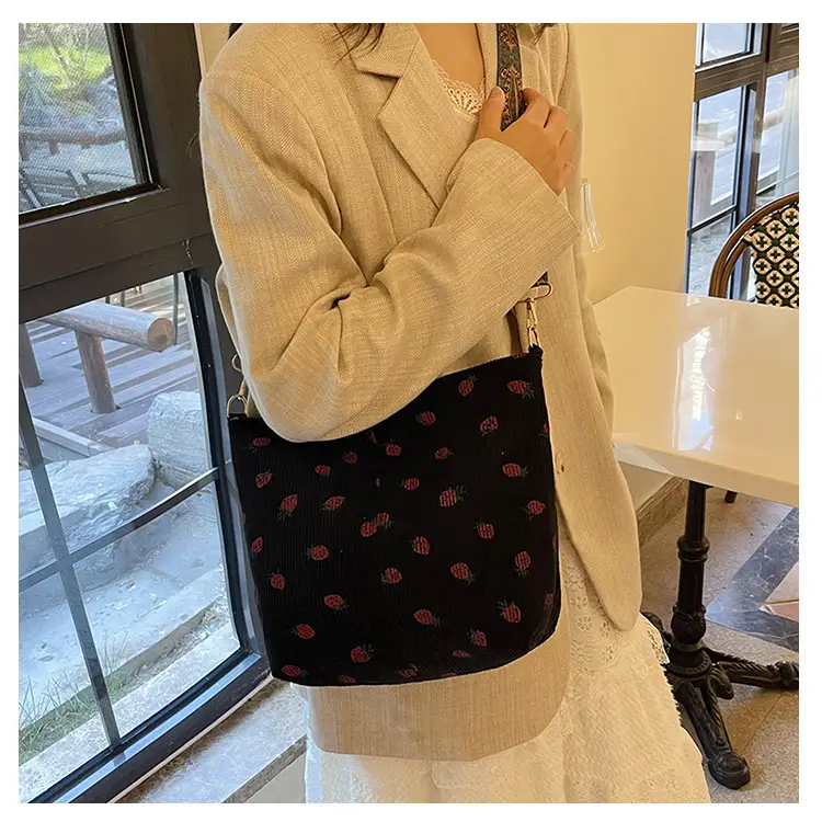 Strawberry Printed Tote Bag for Women — feature 16