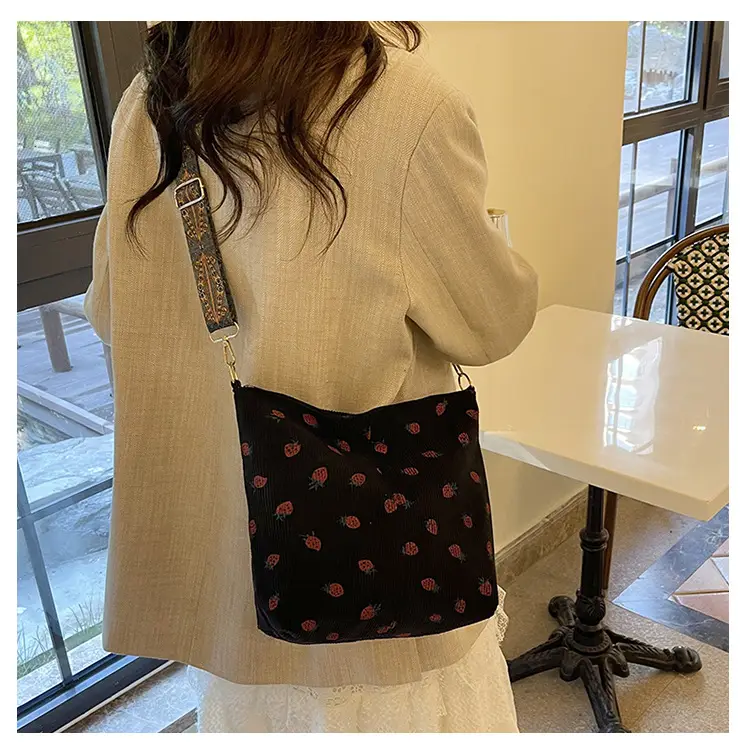 Strawberry Printed Tote Bag for Women — feature 17