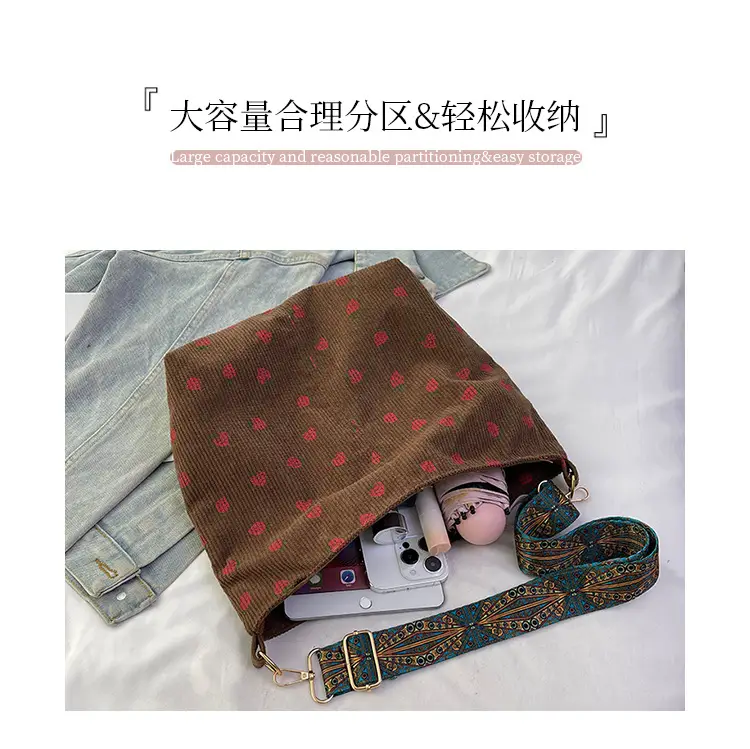 Strawberry Printed Tote Bag for Women — feature 5