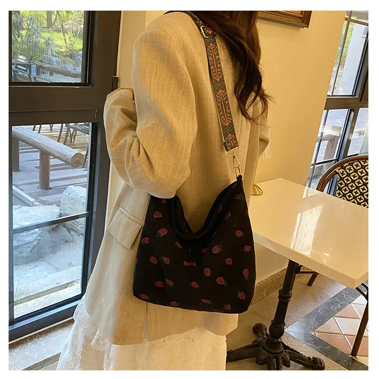 Strawberry Printed Tote Bag for Women — feature 7