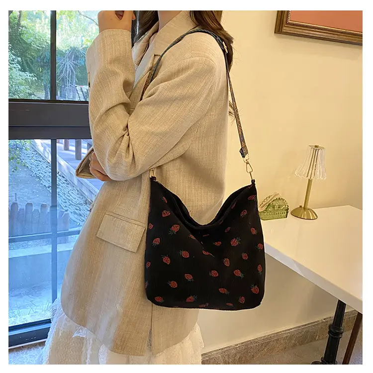 Strawberry Printed Tote Bag for Women — feature 8