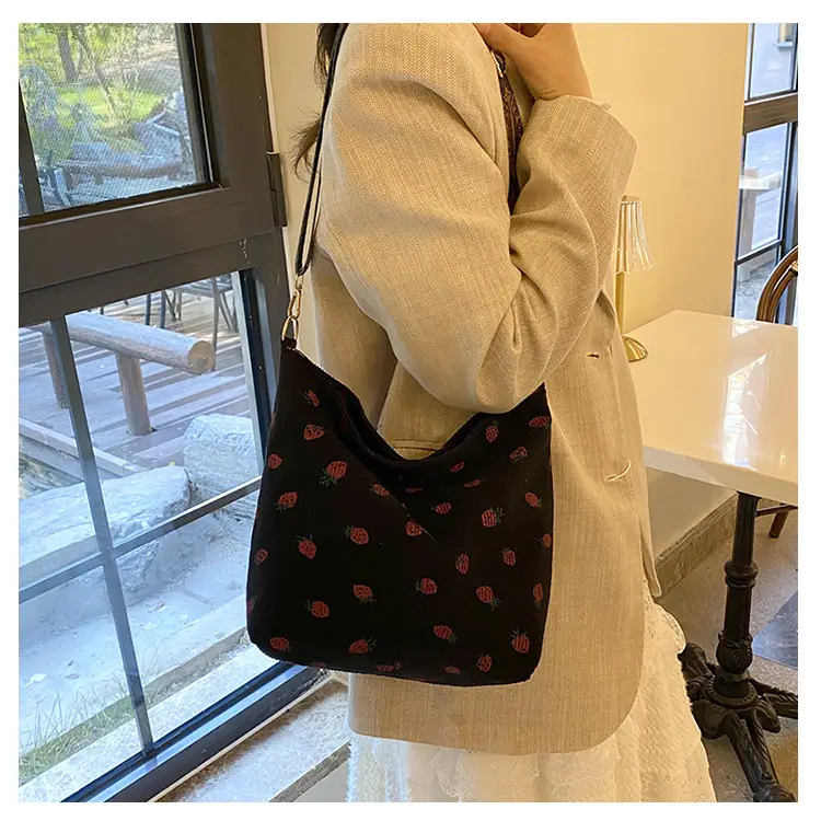Strawberry Printed Tote Bag for Women — feature 9