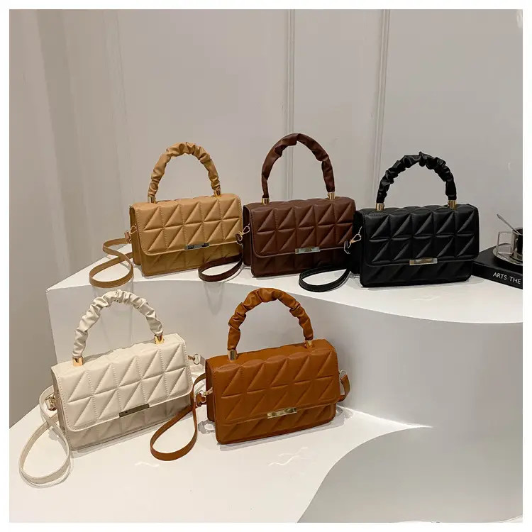 Women's Quilted Brown Shoulder Bag 2024 - Image 7