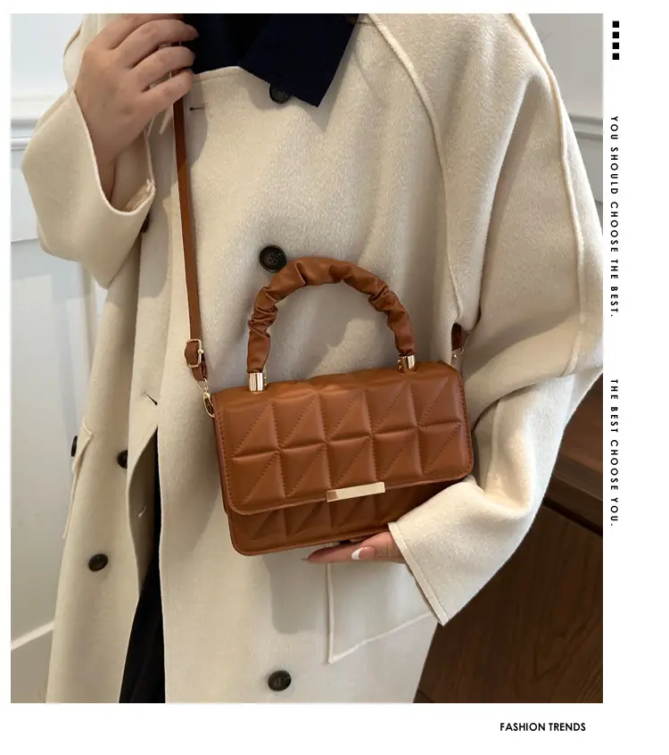 Women's Quilted Brown Shoulder Bag 2024 — feature 1
