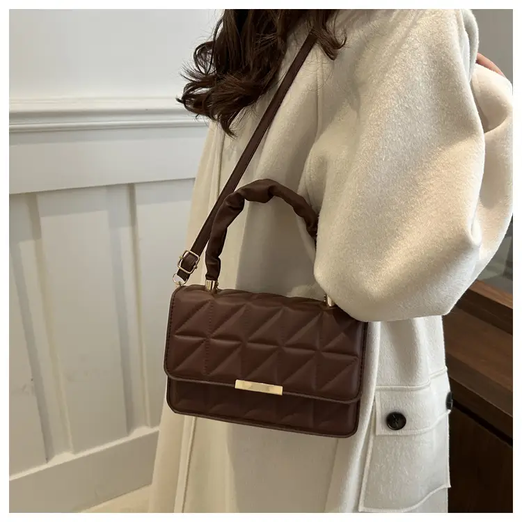 Women's Quilted Brown Shoulder Bag 2024 — feature 15