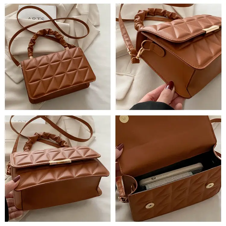 Women's Quilted Brown Shoulder Bag 2024 — feature 8
