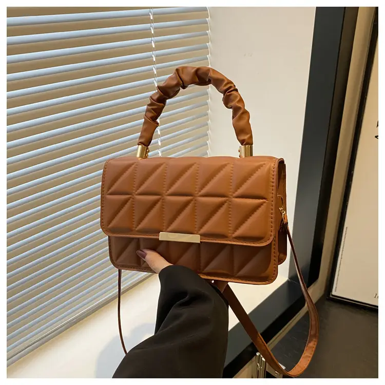Women's Quilted Brown Shoulder Bag 2024 - Image 2
