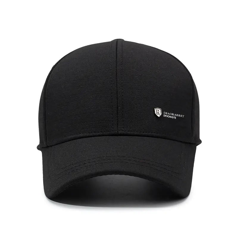 Black Fleece Lined Baseball Cap for Men - Image 5