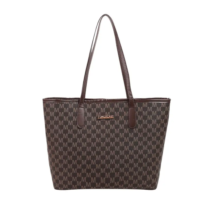 Pink Vintage Checkered Tote Bag for Women Winter Commute