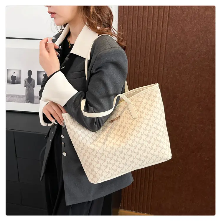 Pink Vintage Checkered Tote Bag for Women Winter Commute — feature 15