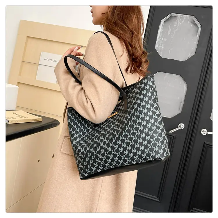 Pink Vintage Checkered Tote Bag for Women Winter Commute — feature 27