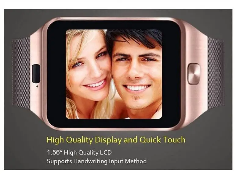 Foreign trade multi-function smart watch DZ09 card can be inserted to take photos Internet calls phone watch touch screen — feature 18