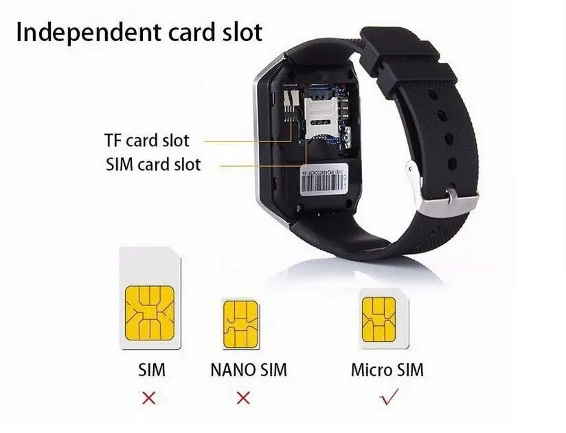 Foreign trade multi-function smart watch DZ09 card can be inserted to take photos Internet calls phone watch touch screen — feature 27