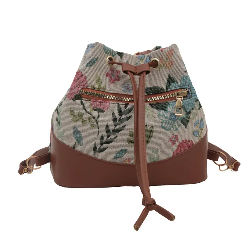 Women's Woven Flower Bucket Bag 2024 Ethnic Commuter - Image 8