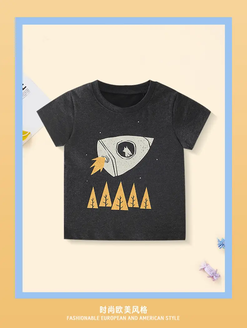 2025 Boys Cartoon Cotton T-Shirt Small Medium — feature 3