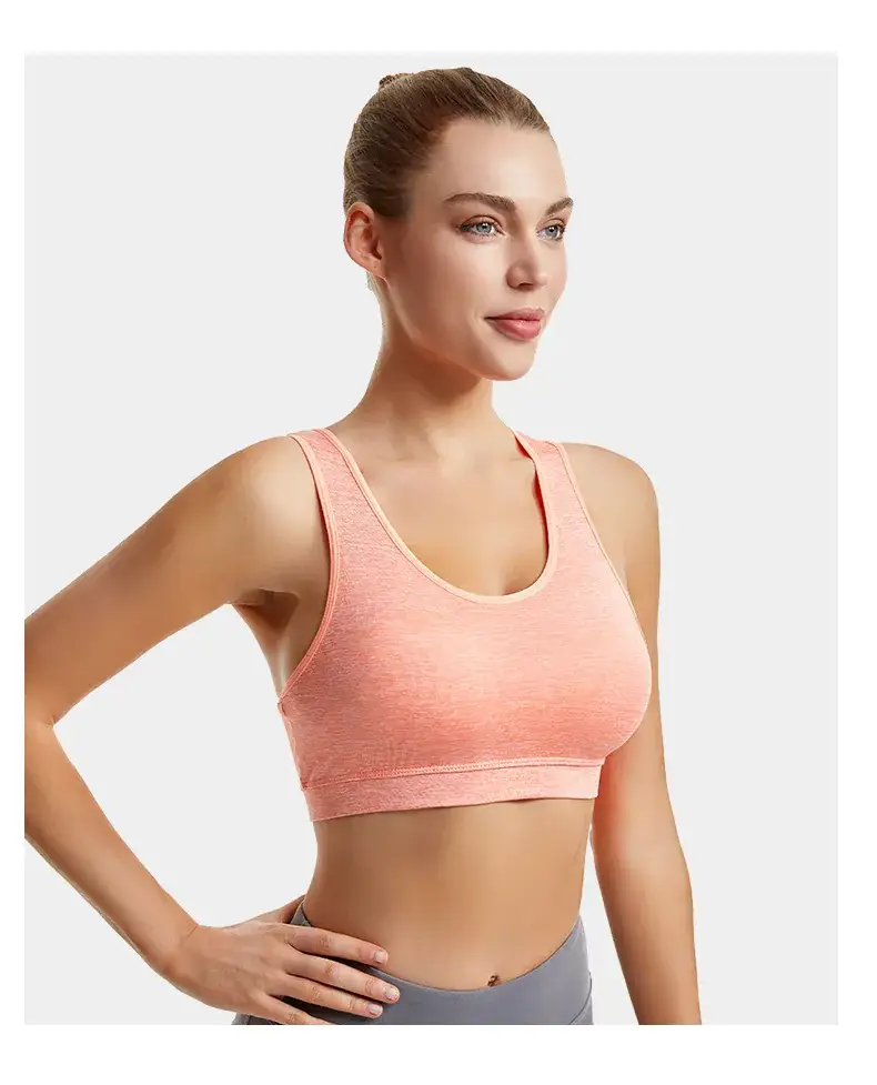 Women's Blue Shockproof Push-Up Yoga Vest with Sling Back — feature 20