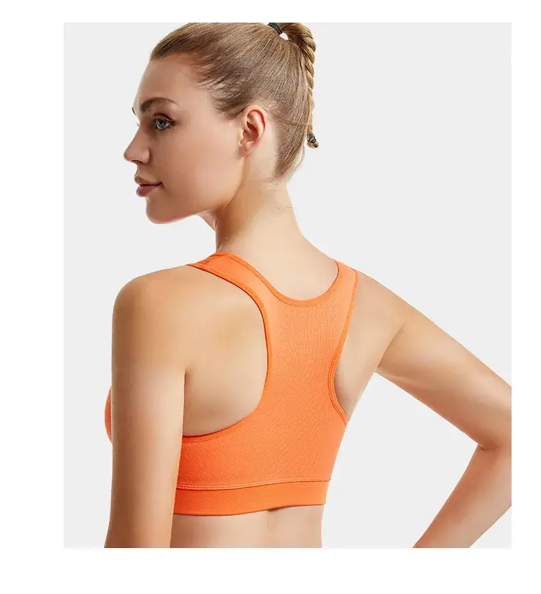 Women's Blue Shockproof Push-Up Yoga Vest with Sling Back — feature 25