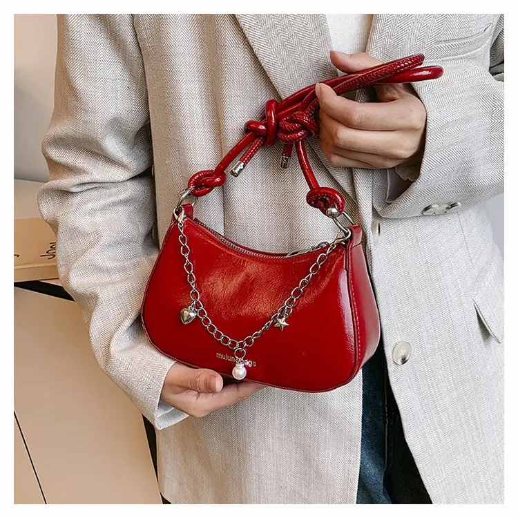 Red Chain Shoulder Bag for Women 2024 Fashion — feature 12