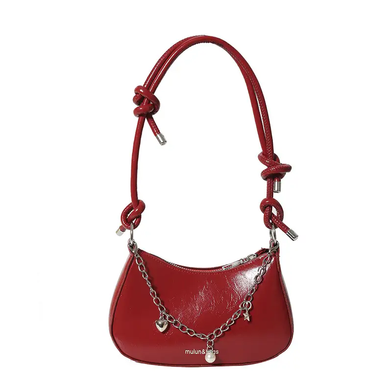 Red Chain Shoulder Bag for Women 2024 Fashion - Image 4