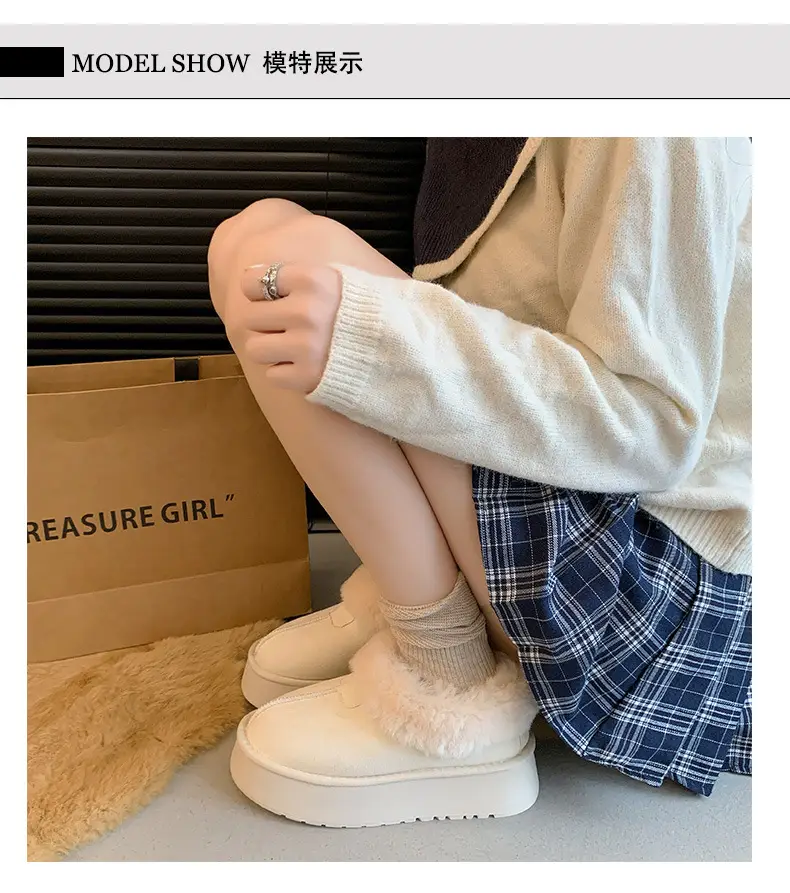 White Fleece Lined Snow Boots for Kids 2024 — feature 8