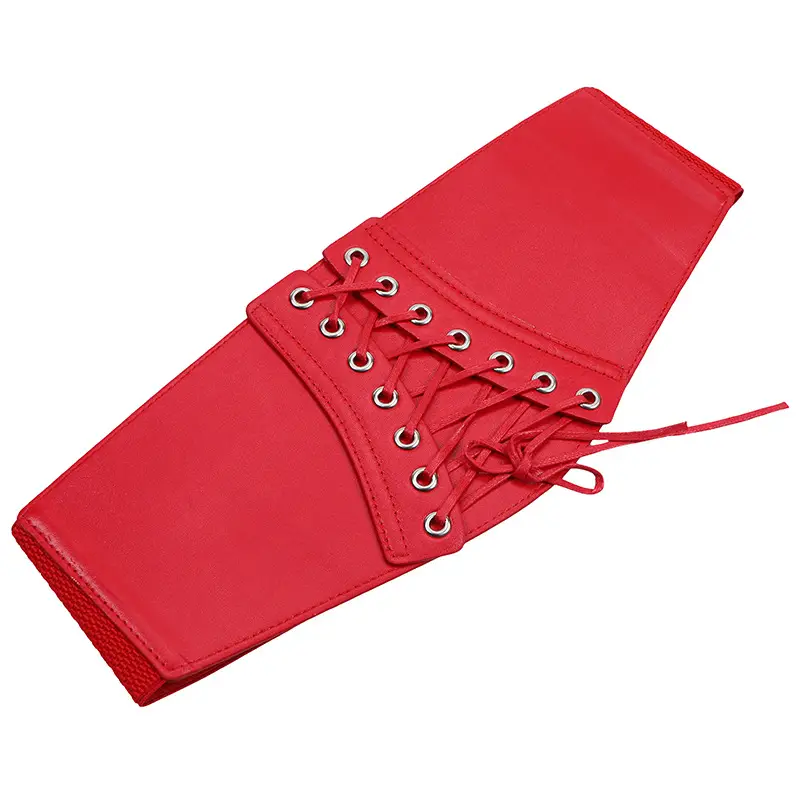 Red Elastic Waistband Belt for Women - Image 3