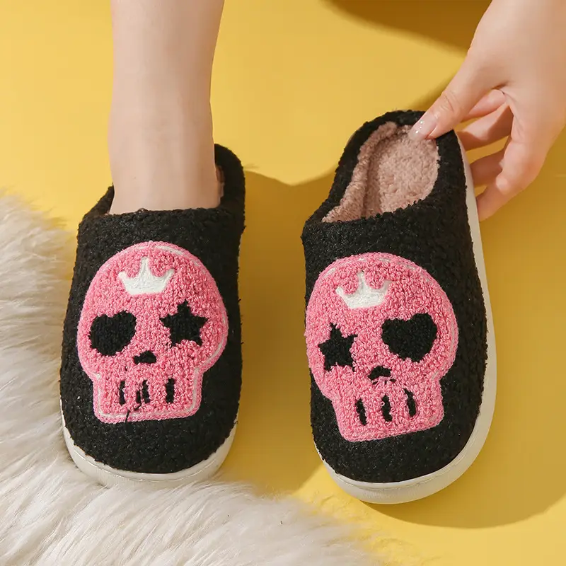 Cross-border Amazon New Halloween Skull Cartoon Ghost Series Winter Cotton Slippers for Men and Women Couple Indoor Drag - Image 2