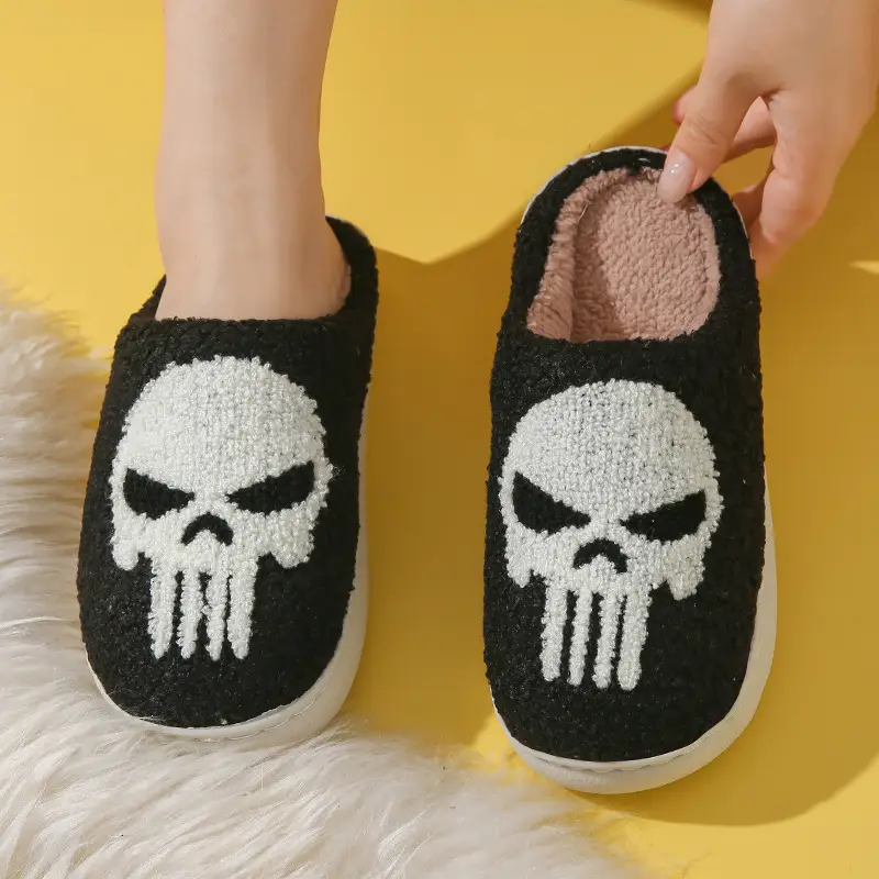 Cross-border Amazon New Halloween Skull Cartoon Ghost Series Winter Cotton Slippers for Men and Women Couple Indoor Drag - Image 5