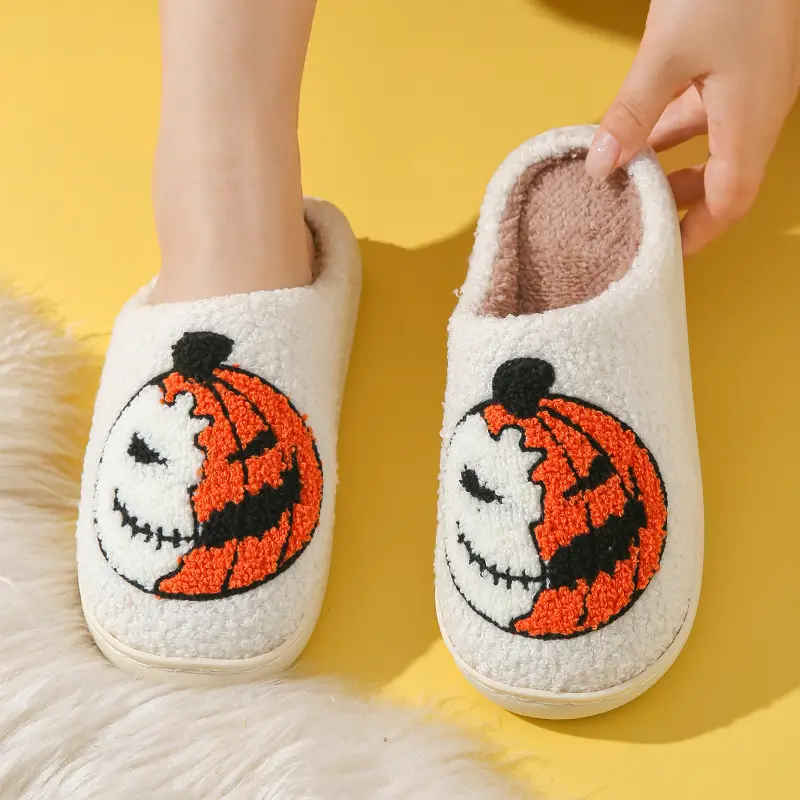 Cross-border Amazon New Halloween Skull Cartoon Ghost Series Winter Cotton Slippers for Men and Women Couple Indoor Drag - Image 8